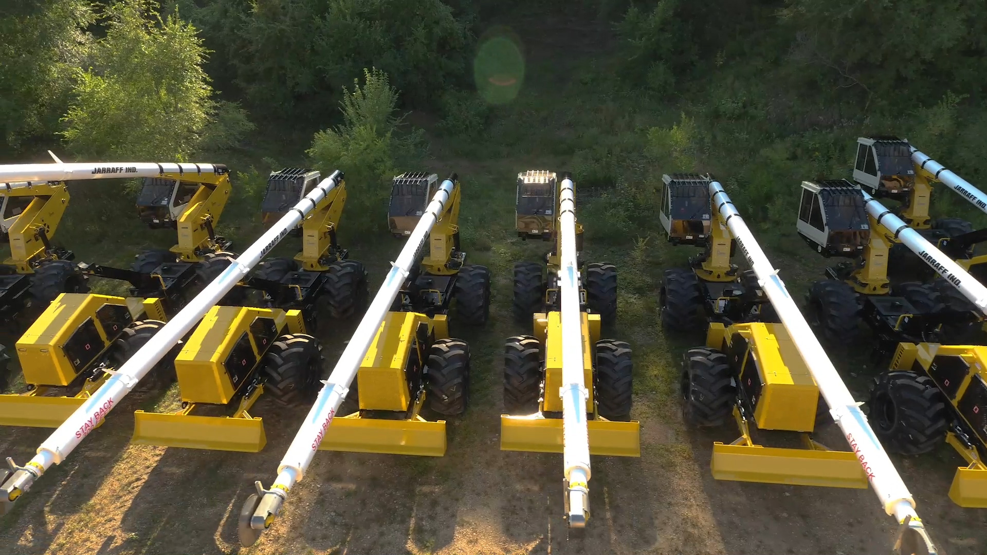 Machines lined up, ready to get to work